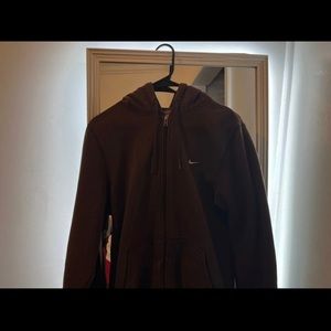 brown vintage nike zip up
